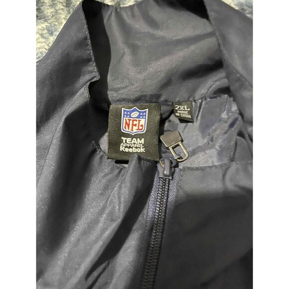 Dallas Cowboys Jacket Mens 2XL Blue Gray NFL‎ Football Reebok Full Zip Throwback - Picture 3 of 7